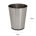 thumbnail image 3 of 5 Liter Small Wastebasket, Stainless Steel | Compact Round Open Top Trash Can | Durable Bathroom Bedroom Dorm Office Garbage Bin | Stylish Space-Saving Waste Disposal Container, 3 of 5
