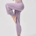 thumbnail image 5 of FNFYFH Women's Wide Leg Pants High Waisted Breathable Drawstring Lounge Pants Lightweight Soft Flowy Workout Yoga Pants, 5 of 8