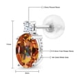 thumbnail image 5 of Gem Stone King 14k White Gold Ecstasy Mystic Topaz Earrings for Women (2.7Cttw, GemstoneNovember Birthstone, Oval 8X6MM, Round 2.5MM), 5 of 5