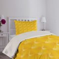 thumbnail image 4 of Ambesonne Yellow Quilted Coverlet 2 Pcs, Lines and Swirling Motifs, Twin Size, Yellow, 4 of 5