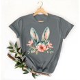 thumbnail image 4 of Gyedtr Womens Summer Tops Womens Tops Casual Ladies' Fashionable Floral Printed Short Sleeved Round Neck Top/Shirt Womens Plus Size Tops M, 4 of 5