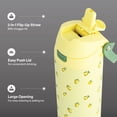 thumbnail image 4 of TAL 24oz Stainless Steel 2-in-1 Water Bottle with Straw and Chug Lid, Lemon, 4 of 11