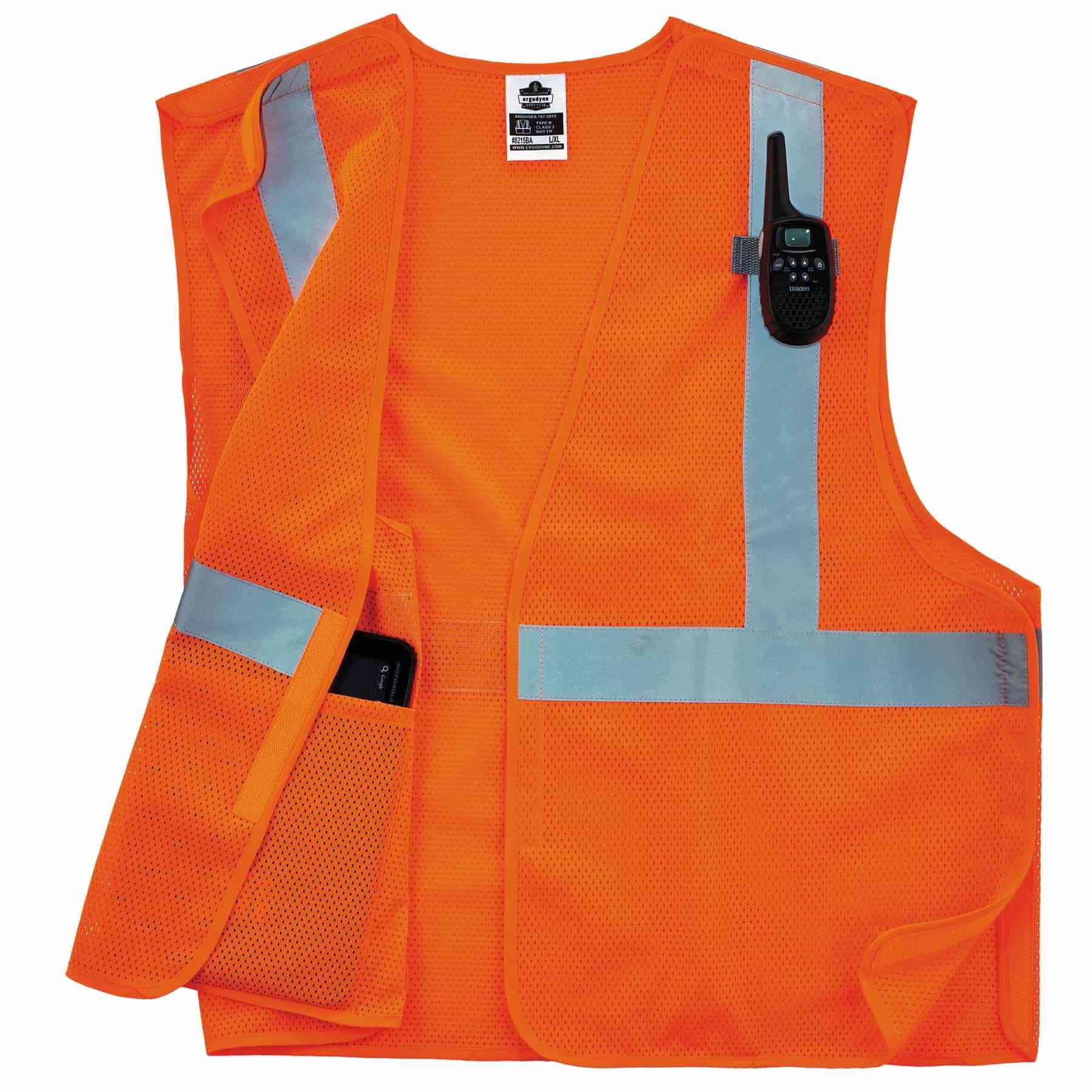 Ergodyne GloWear 8215BA Type R Class 2 Econo Breakaway Mesh Vest, Orange, XS