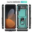 thumbnail image 2 of SaniMore Tri-layer Case for Samsung Galaxy Z Flip 4 6.7", 360° Rotating Holder/Kickstand Rugged PC Back + TPU Bumper Magnetic Car Mount Anti-fingerprint Anti-fall Heavy Duty Protective CasDarkgreen, 2 of 7
