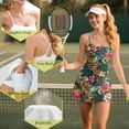 thumbnail image 6 of Garronmavis Hawaiian Florals Womens Summer Athletic Dress Sleeveless Athletic Golf Tennis Dress with Pockets Shorts Scoop Neck Mini Yoga Dresses Floral Print Outfits, Size L, 6 of 7