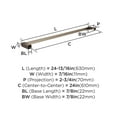 thumbnail image 6 of Amerock Monument Brushed Nickel 24 inch (610mm) Towel Bar, 6 of 8