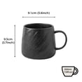 thumbnail image 2 of 16 oz Coffee Cup, Ceramic, Durable, Dishwasher & Microwave Safe, Black, 2 of 6