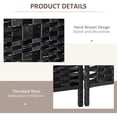 thumbnail image 5 of HOMCOM 6 Panel Folding Room Divider, 6Ft Tall Portable Wicker Weave Privacy Screen with 360° Hinge, Black, 5 of 9