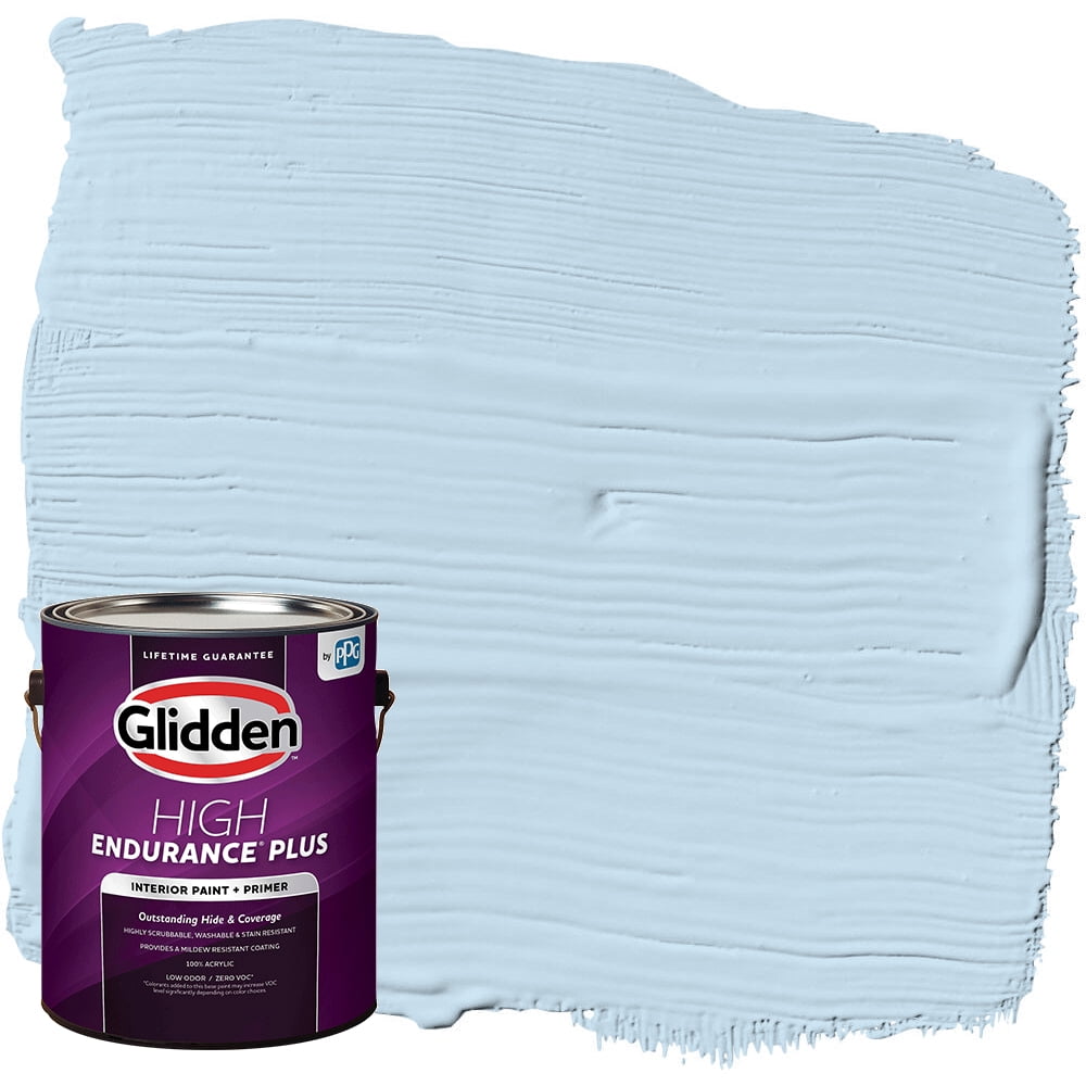 Glidden High Endurance Plus Interior Paint And Primer Clear Summer Sky Blue 1 Gallon Eggshell Walmart Com Walmart Com