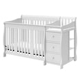 thumbnail image 2 of 3-Piece Crib and Changing Table Set with Dresser and Glider Ottoman in White, 2 of 22