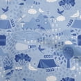 thumbnail image 1 of oneOone Viscose Chiffon Medium Blue Fabric Kids Sewing Craft Projects Fabric Prints By Yard 42 Inch Wide, 1 of 4