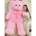 thumbnail image 3 of Muiteiur 5 feet Giant Teddy Bear Stuffed Animal Teddy Bear with Bow Plush Toy, 3 of 7