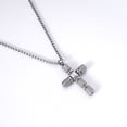 thumbnail image 3 of Iron Saints Men Barrel Cross Pendant Necklace, Stainless Steel, Men Spiritual Jewelry, 3 of 6