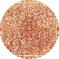 thumbnail image 1 of Ahgly Company Indoor Round Abstract Orange Modern Area Rugs, 6' Round, 1 of 4