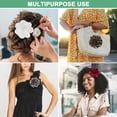 thumbnail image 7 of Rose Flower Brooches and Pins for Women, 5.5 Inch Lapel Pins Dainty Satin Fabric Big Camellia Hair Flowers Clips [14cm, Chestnut], 7 of 7
