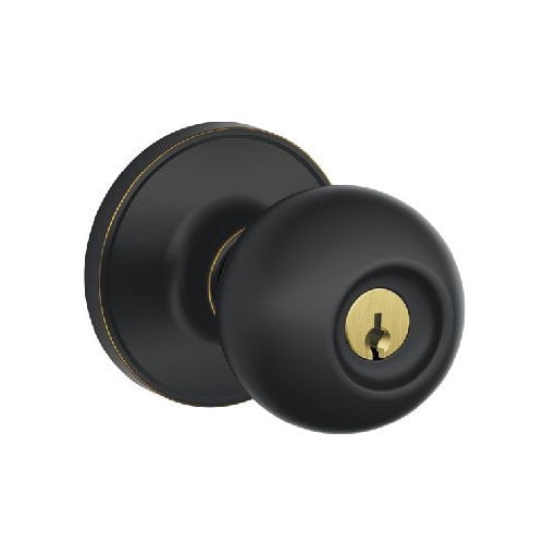 Schlage J54CNA620 Corona Keyed Entry Single Cylinder Door Knob Set From The J-Series -