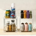 thumbnail image 4 of Sorbus 2-Tier Pull-Out Pantry Organizer Set, 2 Pack Clear Kitchen Cabinet Storage Drawers, 4 of 9