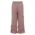 thumbnail image 4 of JINMGG Pants for Women Full Length Pants Ladies Fashion Women Plus Size Cotton Linen Casual Ruffled Loose Pocket Pants, 4 of 9
