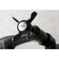 thumbnail image 2 of Kingston Brass KS116MB - Grifo para baño con montaje en pared central ajustable, color negro mate, 2 of 8
