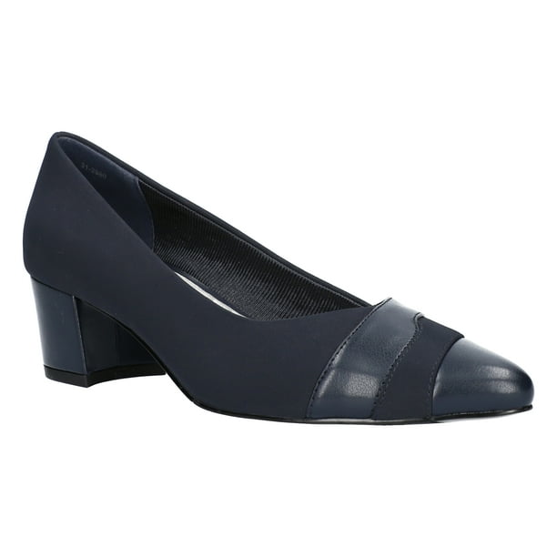 elle strappy low block heel