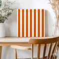 thumbnail image 2 of Framed Canvas Wall Art for Living Room Orange Stripes Wall Decor, Vertical Striped Aesthetic Paintings for Bedroom Office Kitchen Bathroom, Ready to Hang Artwork Wall Pictures 8x8 Inch, 2 of 9