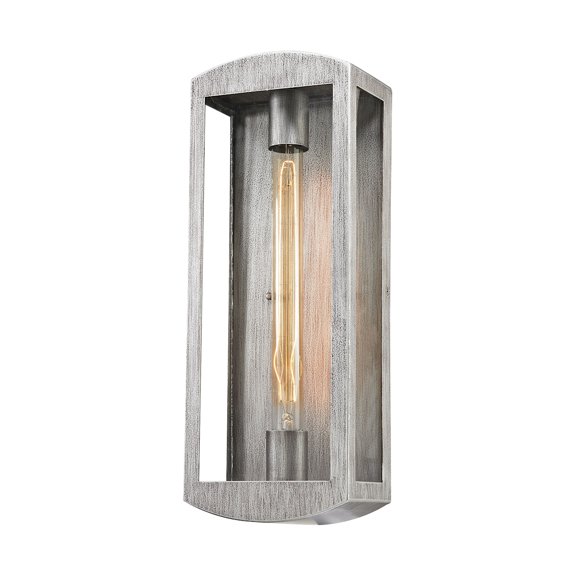 Trenton 1 Light Outdoor Wall Sconce in Silvery Ash