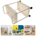 thumbnail image 4 of EIGTHTAIL 2-Tier Plastic Rolling Utility Cart with Handle for Multi-functional Storage, 4 of 6