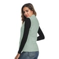 thumbnail image 4 of Women's Vests Zip up Quilted Padded Lightweight Vest for Women in Light Green, 4 of 5