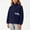 Navy, variant on CYRBOKO Girls Fleece Jackets, Thermal Fall Winter Stand Collar Long Sleeve Outerwear with Pockets Beige Size 10-12 T