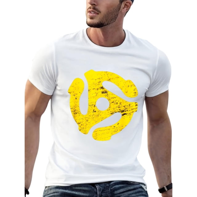 Camiseta de algodón con estampado de tocadiscos para hombre, camiseta gráfica para exteriores, ropa para la vuelta al cole, camiseta informal de manga corta y cuello redondo, tops para hombre, camiset