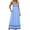 Blue, variant on Bnwani A Line Dresses for Women,Womens Dresses Summer,Color Block,Ruffle,Sleeveless,Solid,Khaki,L