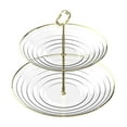 thumbnail image 2 of Kumdkd Detachable Tiered Tray – 2-Layer Detachable Party Serving Tray for Desserts, Snacks & Fruits | Dishwasher-Safe Food-Grade Plastic, Portable Foldable Display for Weddings, Picnics & Home, 2 of 6