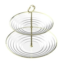 Matoen 2-Tier Fruit Cake Candy Tray - Elegant Snack Display Stand for Coffee Table, Living Room & Household Dessert Serving