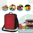 thumbnail image 4 of Defioc Vintage Burgundy Print Lunch Box for Men & Women, Insulated Lunch Bag Thickened Thermal Leakproof Lunch Tote Bag for Adult Office Travel Picnic, 4 of 8