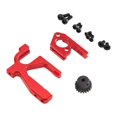 thumbnail image 2 of Piezas de actualización de soporte de motor de coche RC Soporte de montaje de motor de aleación de aluminio ajustable RC Rojo, 2 of 5