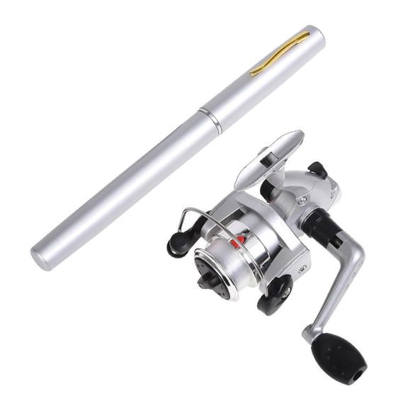 Fishing Rod Reel Combo,Mini Pen Fishing Pole Kit,Telescopic Fishing Rod Reel Combo Kit,39inch Mini Portable Pocket Aluminum Alloy Fishing Rod Pen,for River, Lake, Reservoir