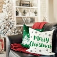 thumbnail image 4 of Red Christmas Pillow Covers 18x18 Set of 4 for Christmas Decorations Merry Christmas Tree Believe Snowflake Winter Holiday Decor Throw Cushion Case for Home Couch, 4 of 6