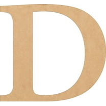 Wood Letters, Blank 15'' Times Font D, Craft Wall Hanging Shape