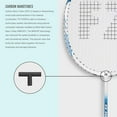 thumbnail image 2 of Fz Forza Lite 78 Badminton Racquet Weight 78gm Even Balance Stiff Tension 24-28lbs Innovated In Denmark | White & Blue | Grip Size 33/8 Inches, 2 of 4