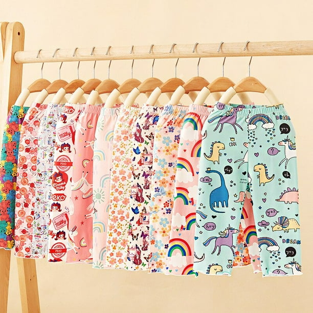 Girls Legging Children Flower Printing Elastic Pants Kids Girls Slim Thin Wear Leggings 2-11 Years Girls Clothing9140 He Qiyong unisex