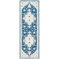 thumbnail image 5 of SAFAVIEH Micro-Loop Emilija Floral Bordered Wool Area Rug, Navy/Ivory, 5' x 5' Round, 5 of 10