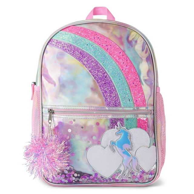 The Children's Place - Mochila preescolar unisex para niños y niñas, Coctelera de confeti de unicornio, Una talla, Mochila preescolar para niños y niñas