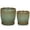Bluish Grey, variant on 3 Pcs Ceramic Flower Planter Pots 4 Inch with Drainage Hole and Ceramic Tray for Succulents Cactus Indoor Outdoor Garden Home Windowsill Blue
