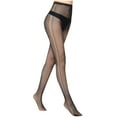 thumbnail image 4 of Miqool Bas Résille Noirs pour Femmes, Collants Résille Transparents en Maille à Motif Dentelle, Cuissards Résille Taille Haute, Taille Unique, 4 of 5