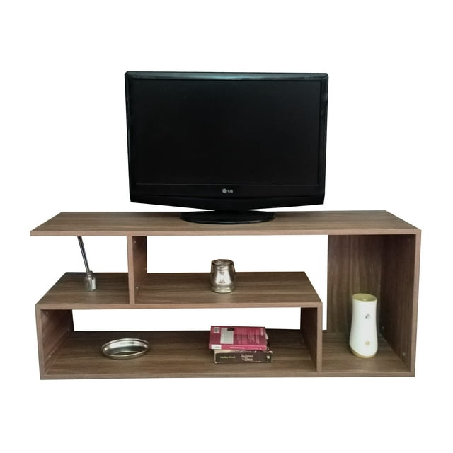Mueble para TV DECOMOBIL Minimalista Moderno Hermoso Y Elegante Cafe Nogal Neo TVG-120X60-C