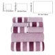 thumbnail image 5 of Juego de 8 Toallas de Terciopelo de Rayas Anchas, Toallitas de Baño Absorbentes, Juego de Toallitas para Adultos, 5 of 7