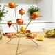 thumbnail image 4 of Centro de mesa metálico para fruta en cuenco | Bandeja geométrica de frutas flotante moderna | Cesta decorativa soldada a mano | Flujo de aire de 360° | Escultura única de mesa | 1 Pack, 4 of 7