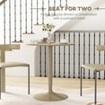 thumbnail image 4 of HOMCOM Round Dining Table with Steel Base, Non-slip Pad for Living Room, 4 of 10