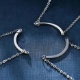 thumbnail image 5 of Square Pendant Jigsaw Necklace Round Puzzle Clavicle Chain Stainless Steel--A-Product code 45004 A, 5 of 5
