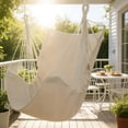 thumbnail image 2 of CQCYD Hanging Rope Swing Chair, Hammocks Chair with Spreader Bar, Heavy Duty Canvas Outdoor Indoor Swing for Bedroom Patio Garden, 2 of 6